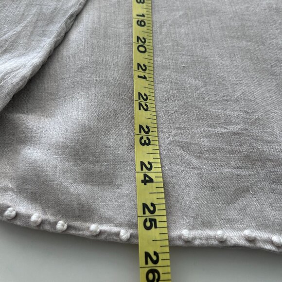 J. Crew 100% Linen Top/Shirt Embroidered French Knot Tan/Beige Womens Tunic 8 - Picture 7 of 10